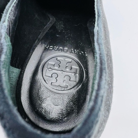 TORY BURCH WOMENS BLACK SUEDE LACE UP HEELS SIZE 9.5M - Picture 11 of 13